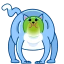 Blue Cat 스티커