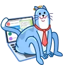 Blue Cat 스티커