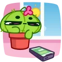 Cactus And Balloon 스티커