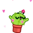 Cactus And Balloon 스티커