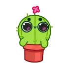 Cactus And Balloon 스티커