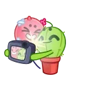 Cactus And Balloon 스티커