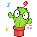 Cactus And Balloon 스티커