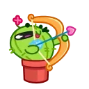Cactus And Balloon 스티커