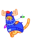 A Cat in a Hat 스티커