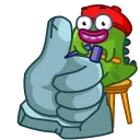 Din the Dino 스티커