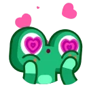 Froggo In Love 스티커