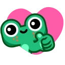 Froggo In Love 스티커