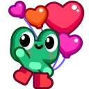 Froggo In Love 스티커
