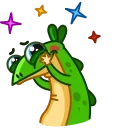 Green Lezard 스티커