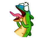 Green Lezard 스티커