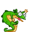 Green Lezard 스티커