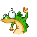Green Lezard 스티커