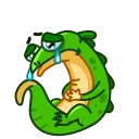 Green Lezard 스티커