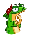 Green Lezard 스티커