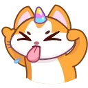 A Unicorn Cat 스티커