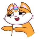 A Unicorn Cat 스티커