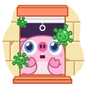 Nick Wallow Pig 스티커