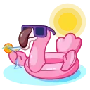 Pool Flamingo 스티커