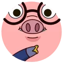 Potter Pig 스티커