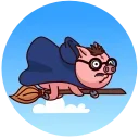 Potter Pig 스티커
