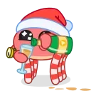 Santa's Crab 스티커