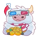 Santa Moo 스티커