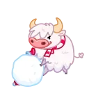 Santa Moo 스티커