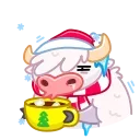 Santa Moo 스티커