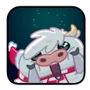 Santa Moo 스티커