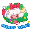 Santa Moo 스티커