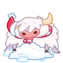 Santa Moo 스티커
