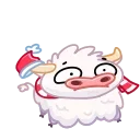Santa Moo 스티커