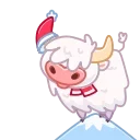Santa Moo 스티커