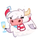 Santa Moo 스티커
