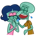 Squidward & Squilvia 스티커