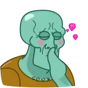 Squidward & Squilvia 스티커
