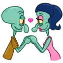 Squidward & Squilvia 스티커