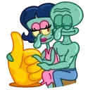 Squidward & Squilvia 스티커