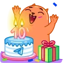 🎂 10 Years of Telegram 스티커