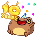 🎂 10 Years of Telegram 스티커