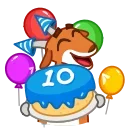 🎂 10 Years of Telegram 스티커