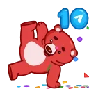 🎂 10 Years of Telegram 스티커