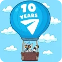 🎂 10 Years of Telegram 스티커