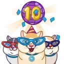 🎂 10 Years of Telegram 스티커