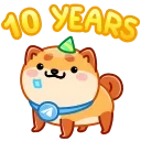 🎂 10 Years of Telegram 스티커