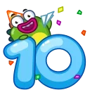 🎂 10 Years of Telegram 스티커