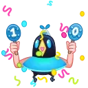 🎂 10 Years of Telegram 스티커