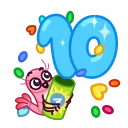 🎂 10 Years of Telegram 스티커