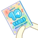 🎂 10 Years of Telegram 스티커